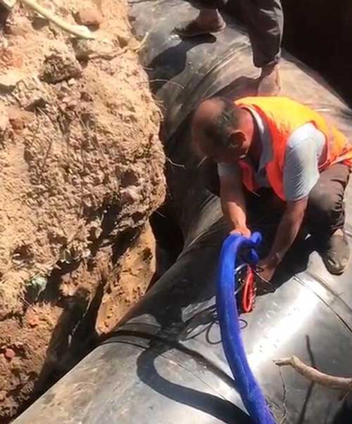 管道补口发泡案例
